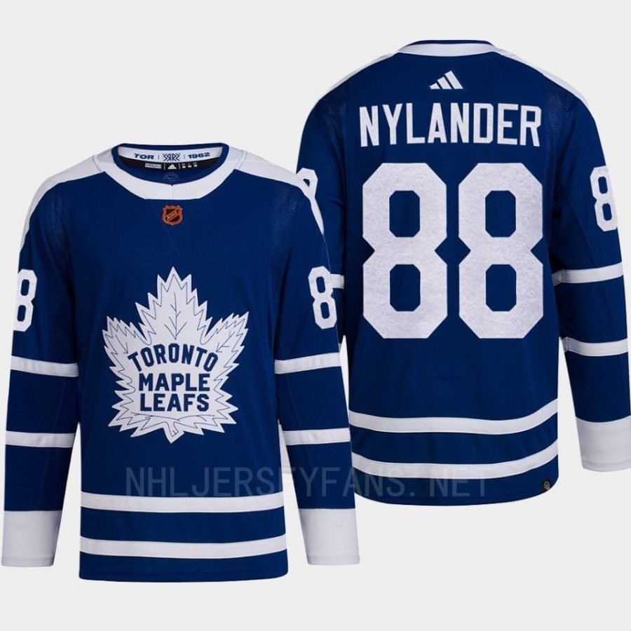 men maple leafs william nylander 2022 authentic primegreen reverse retro 2.0 blue jersey