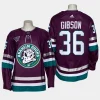 men mighty ducks john gibson 2023 24 third authentic 30th anniversary purple jersey