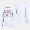 men new york islanders retro graphic white long sleeve crew t shirt