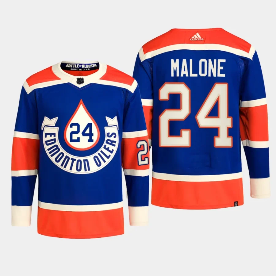 men oilers brad malone primegreen 2023 nhl heritage classic authentic player royal jersey