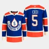 men oilers cody ceci primegreen 2023 nhl heritage classic authentic player royal jersey