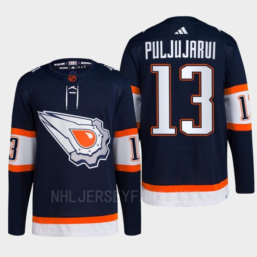 men oilers jesse puljujarvi 2022 authentic primegreen reverse retro 2.0 navy jersey