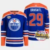 men oilers leon draisaitl authentic home 2024 nhl all star skills royal jersey