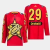 men oilers leon draisaitl drew house 2024 nhl all star game primegreen authentic red jersey