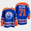 men oilers ryan mcleod 2022 23 home primegreen authentic blue jersey