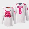 men panthers aaron ekblad 2022 warmup pink in the rink white jersey