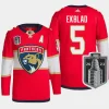 men panthers aaron ekblad authentic primegreen 2023 stanley cup final home red jersey