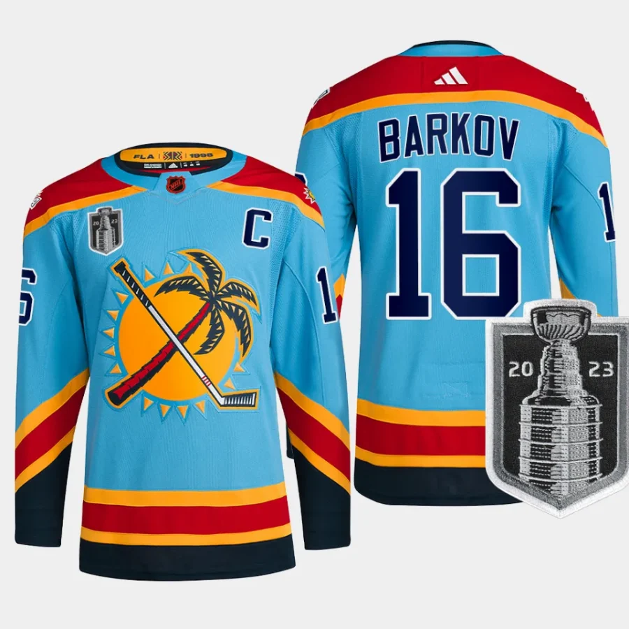 men panthers aleksander barkov reverse retro 2023 stanley cup final authentic blue jersey