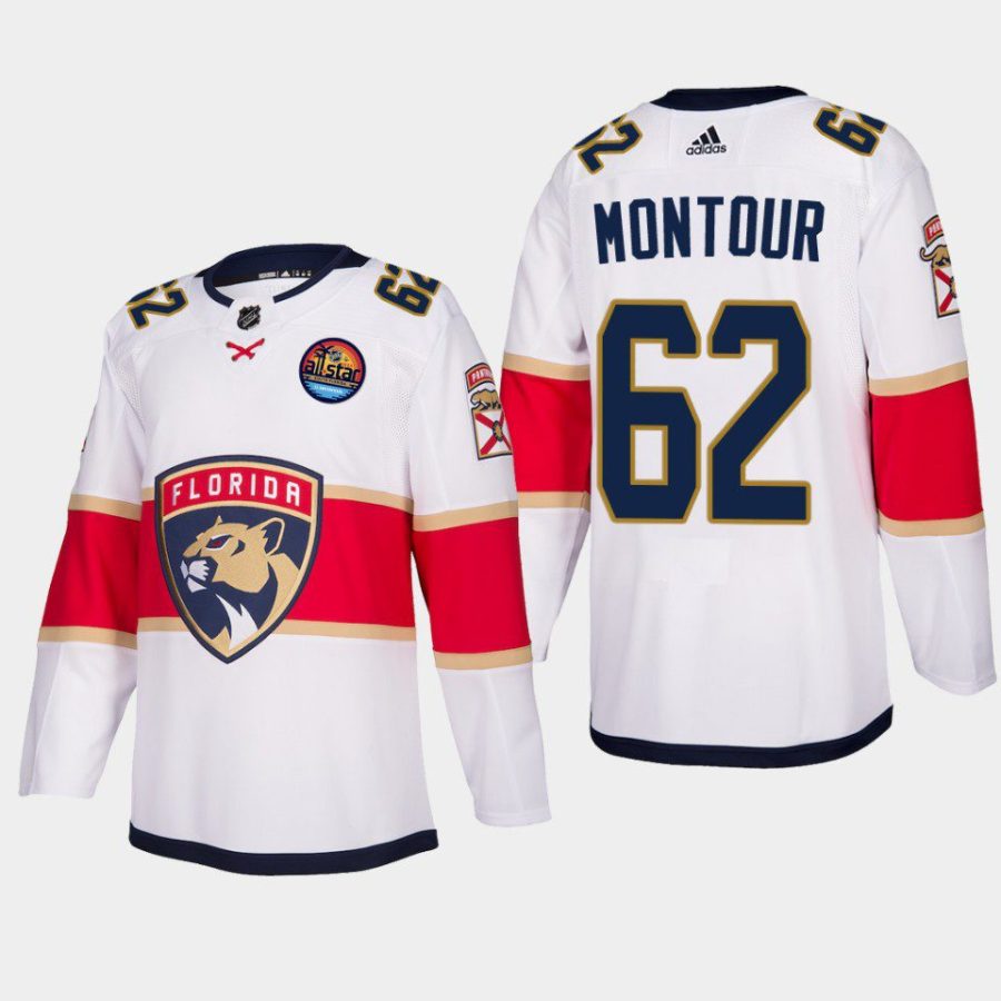 men panthers brandon montour away authentic 2023 all star patch white jersey