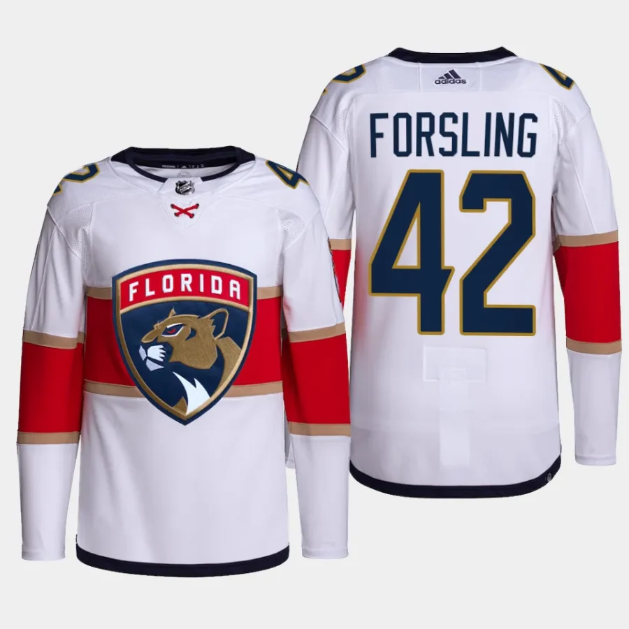 men panthers gustav forsling primegreen away authentic pro white jersey