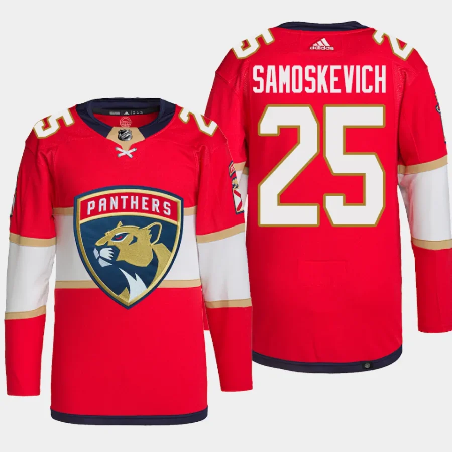 men panthers mackie samoskevich primegreen home authentic pro red jersey