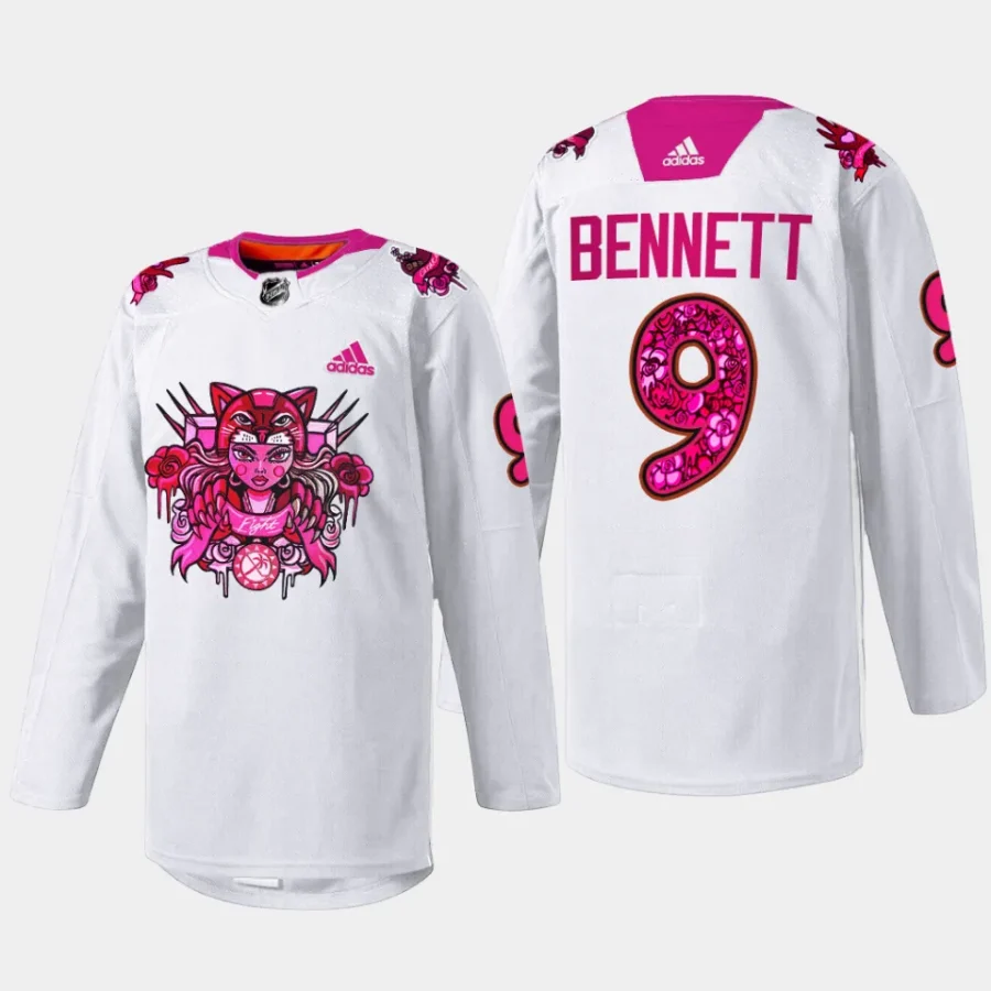 men panthers sam bennett 2023 limited pink in the rink white jersey