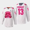 men panthers sam reinhart 2022 warmup pink in the rink white jersey