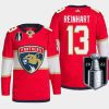 men panthers sam reinhart authentic pro 2022 stanley cup playoffs red jersey