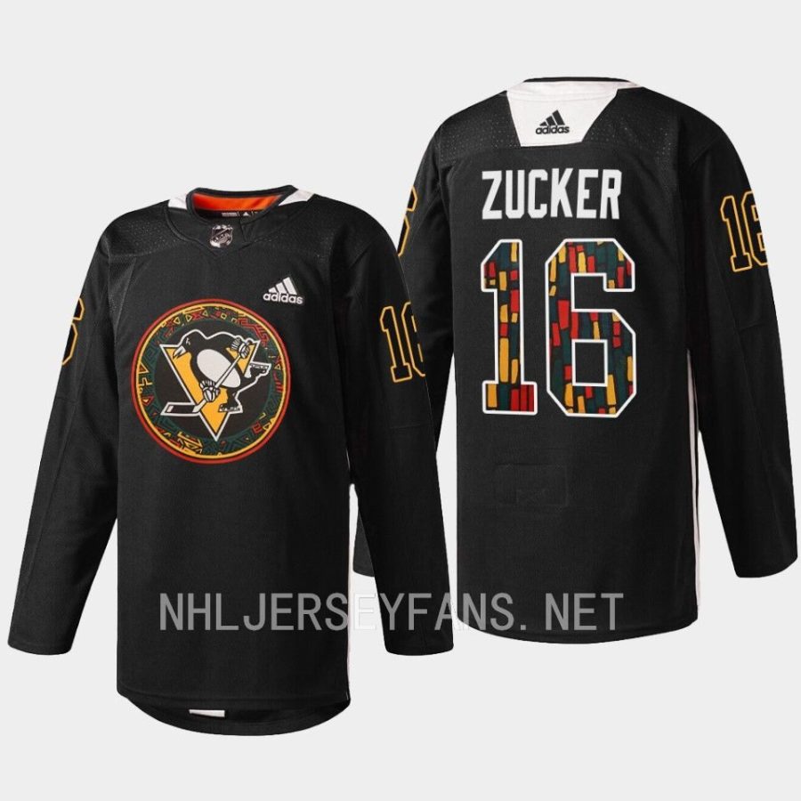 men penguins jason zucker 2023 warmup black hockey history black jersey