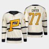 men penguins jeff carter primegreen 2023 winter classic cream jersey