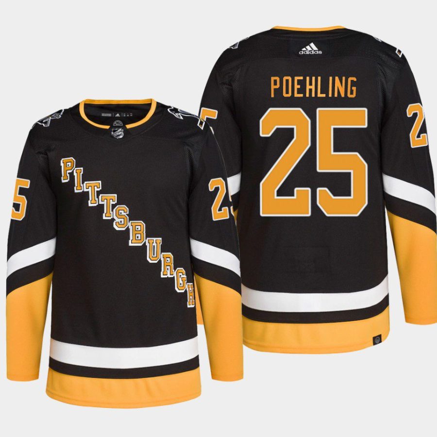 men penguins ryan poehling 2022 alternate primegreen authentic black jersey