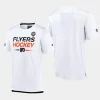 men philadelphia flyers 2024 nhl stadium series white authentic pro pro tech t shirt