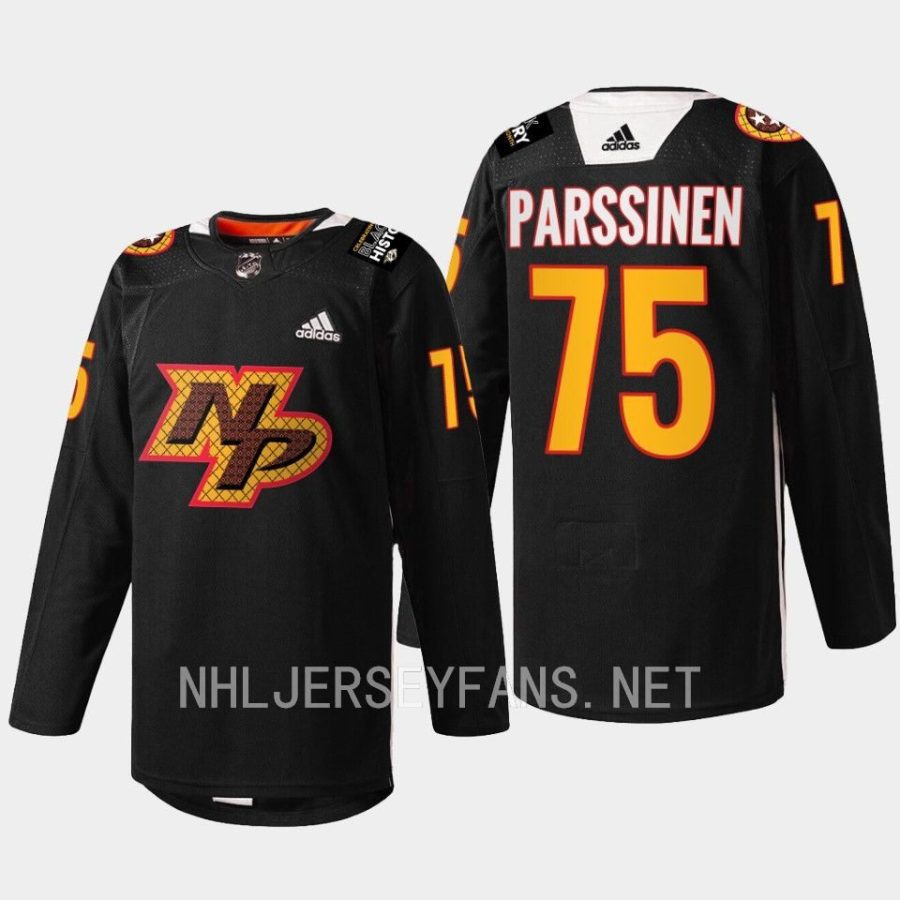 men predators juuso parssinen 2023 kente inspired sweater black history month black jersey