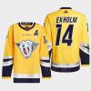 men predators mattias ekholm 2022 authentic primegreen reverse retro 2.0 yellow jersey