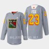 men rangers adam fox 2023 warmup black history night grey jersey