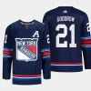 men rangers barclay goodrow 2023 24 authentic third alternate navy jersey