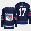 men rangers blake wheeler 2023 24 authentic third alternate navy jersey