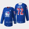 men rangers filip chytil warmups garden of dreams 2022 blue jersey