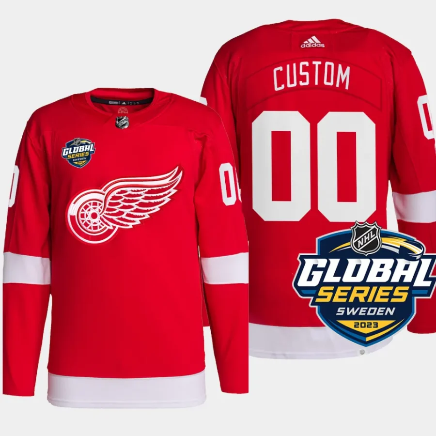 men red wings custom authentic 2023 nhl global series sweden red jersey