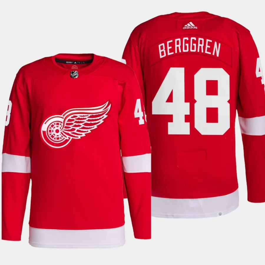 men red wings jonatan berggren authentic pro home primegreen red jersey