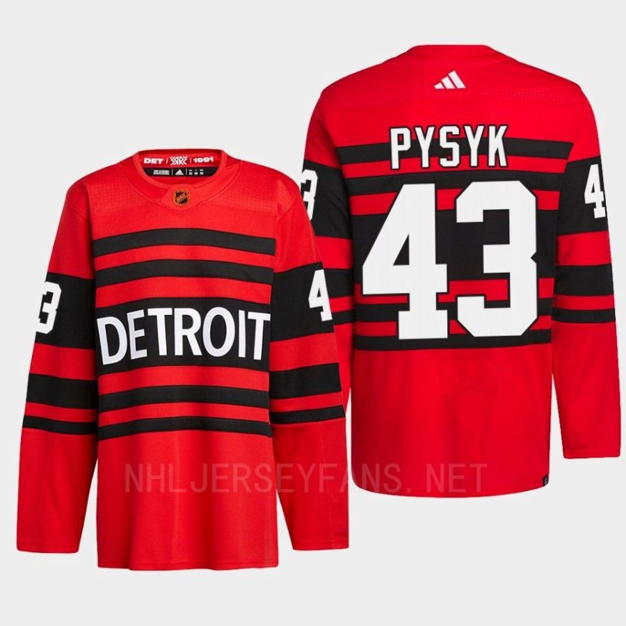 men red wings mark pysyk 2022 authentic pro reverse retro 2.0 red jersey