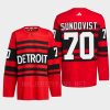 men red wings oskar sundqvist 2022 authentic pro reverse retro 2.0 red jersey