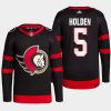 men senators nick holden 2022 primegreen authentic pro home black jersey