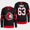 men senators tyler ennis 2022 primegreen authentic pro home black jersey