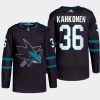 men sharks kaapo kahkonen 2022 alternate primegreen authentic black jersey