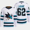 men sharks kevin labanc 2022 23 primegreen authentic away white jersey