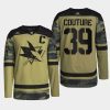 men sharks logan couture authentic practice military appreciation 2022 camo jersey