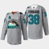 men sharks mario ferraro teal togehter fan appreciation 2022 gray jersey