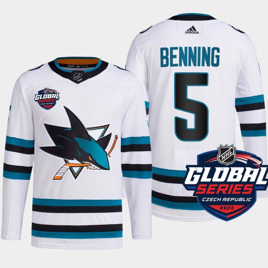 men sharks matt benning primegreen 2022 global series white jersey