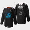 men sharks nico sturm 2022 warmup black history month black jersey