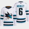 men sharks ryan merkley 2022 23 primegreen authentic away white jersey