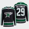 men stars jake oettinger 2022 authentic pro reverse retro 2.0 primegreen black jersey