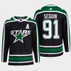 men stars tyler seguin 2022 authentic pro reverse retro 2.0 primegreen black jersey