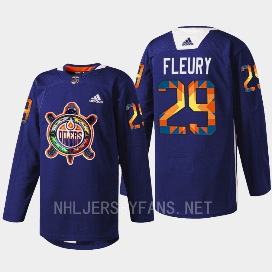 men wild marc andre fleury warmup indigenous celebration night 2022 navy jersey