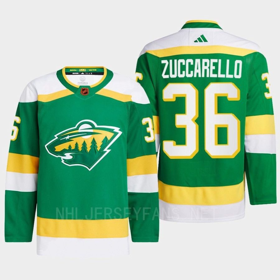 men wild mats zuccarello 2022 authentic pro reverse retro 2.0 green jersey