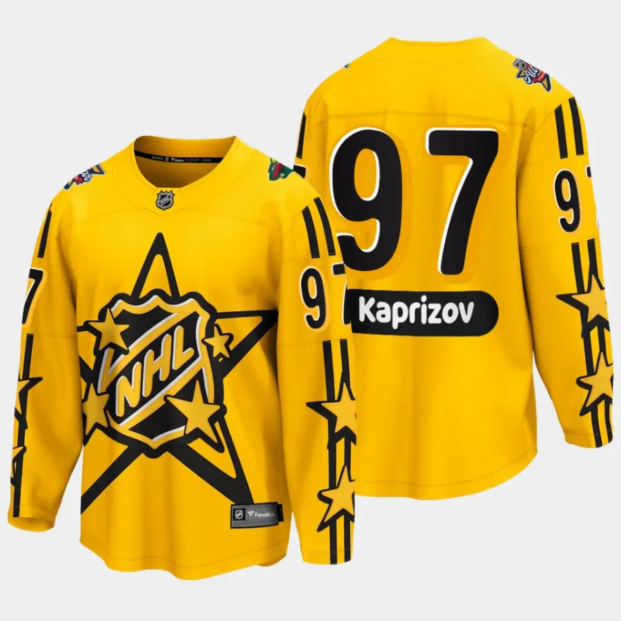 minnesota wild kirill kaprizov 2024 nhl all star game breakaway jersey yellow