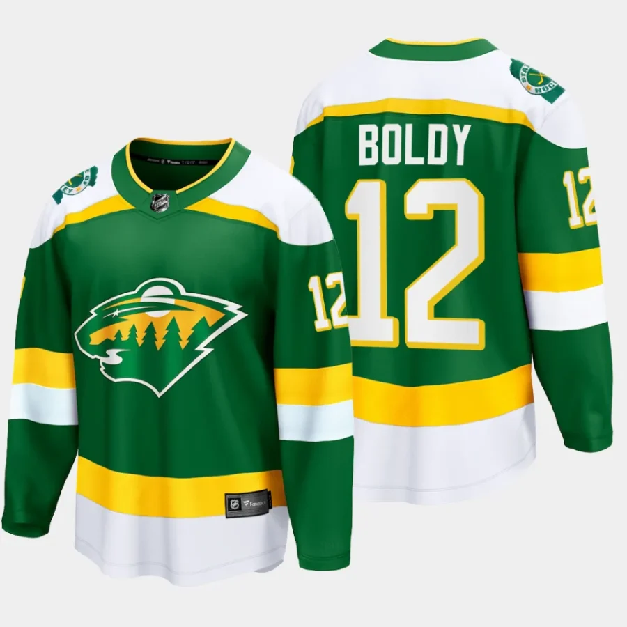 minnesota wild matthew boldy alternate 2023 24 breakaway player jersey green