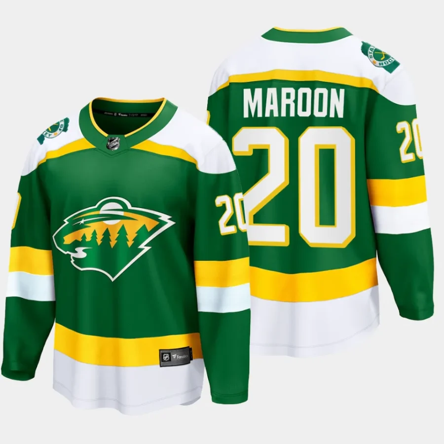 minnesota wild patrick maroon alternate 2023 24 breakaway player jersey green