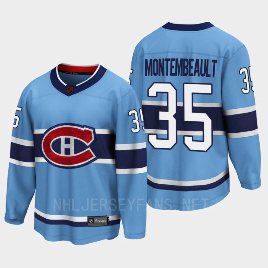 montreal canadiens sam montembeault special edition 2.0 2022 breakaway player retro jersey blue