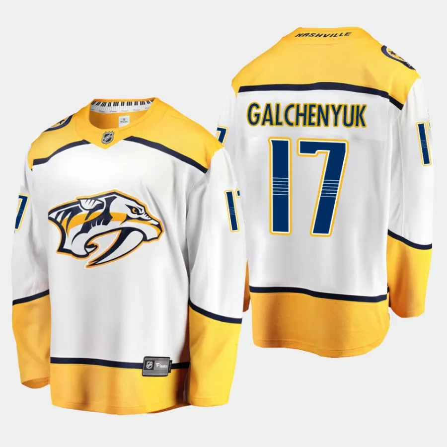 nashville predators alex galchenyuk away 2022 23 breakaway player jersey white